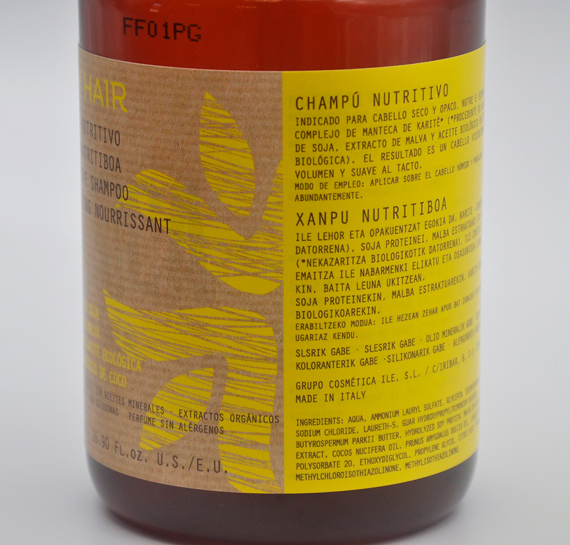 envase champú dry hair